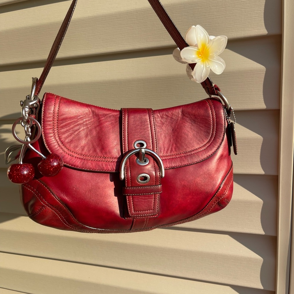 Y2K Coach Red Soho Buckle